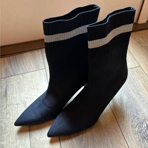 Zara heeled sock bootie